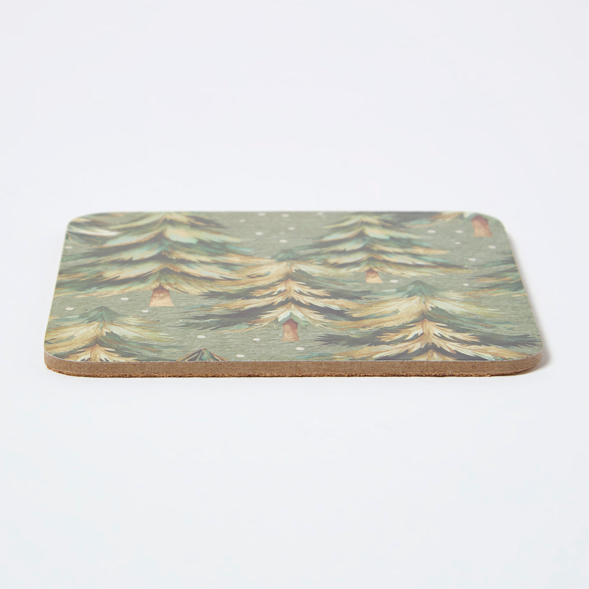 HOMESCAPES Xmas Forest Placemats & Coasters, Set Of 8