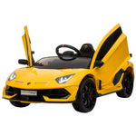 Lamborghini Svj 12v Ride-on Car W/ Lights Music Remote 3-8 Yrs | Yellow
