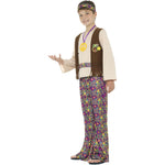Hippie Boy Costume, With Top, Attached Waistcoat | Age 10-12