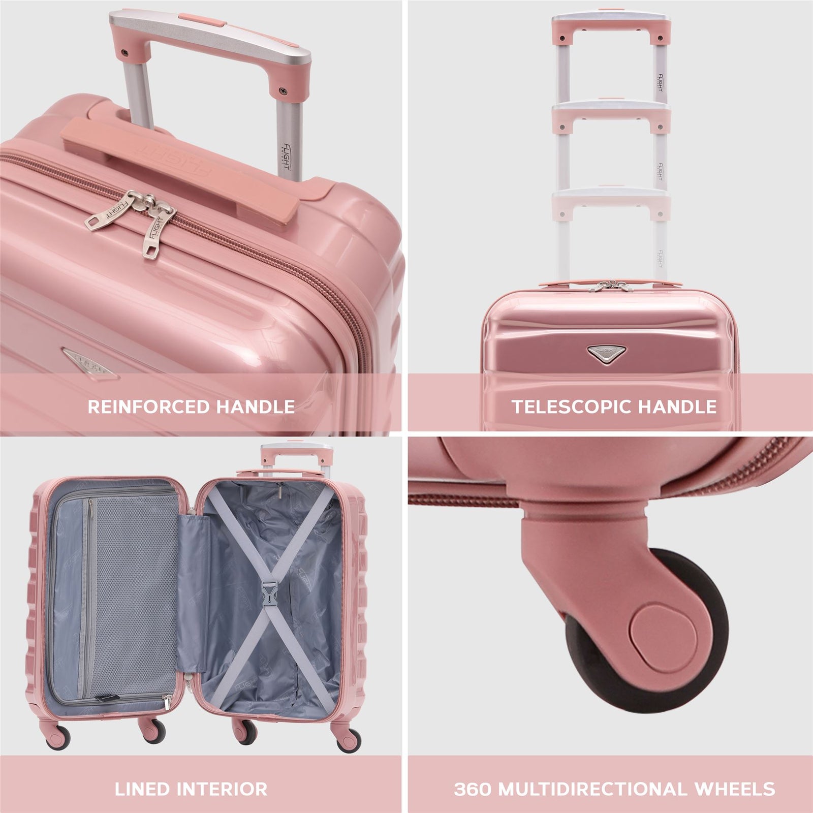 29" Large Suitcase Check-in Hold Luggage Hard Shell 4 Wheels Tsa Lock | Large | Rose Gold