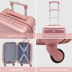 25" Medium Suitcase Check-in Hold Luggage Hard Shell 4 Wheels Tsa Lock | Medium | Rose Gold