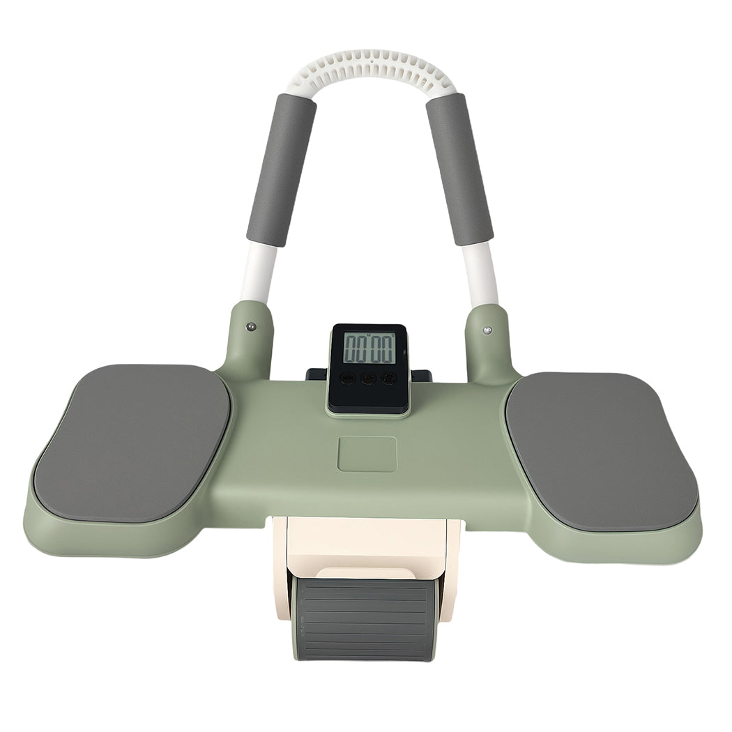 Centra Ab Roller With Auto Rebound Lcd Timer Elbow Knee Support Core Trainer
