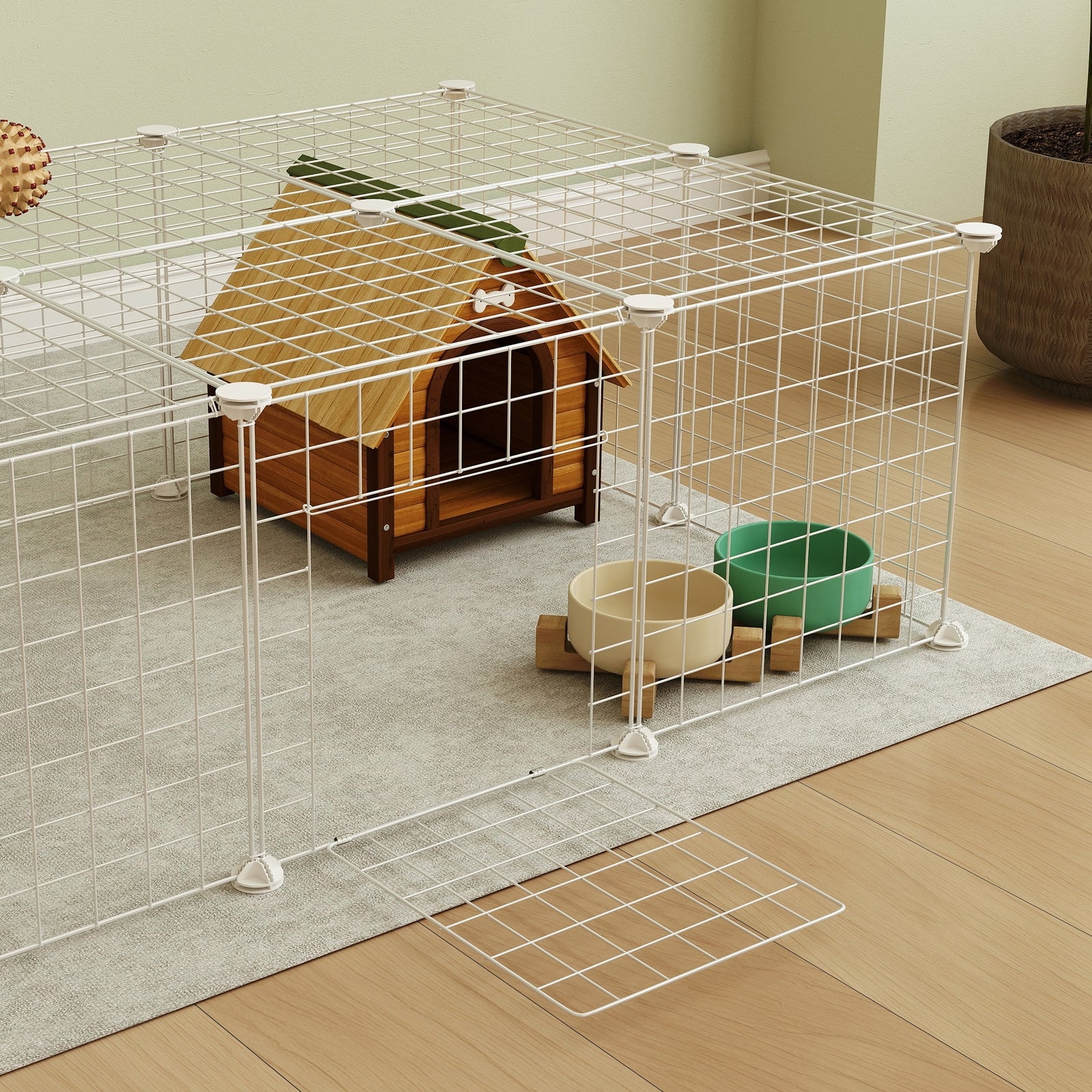 Small Animals Cage Diy 36 Panels Pet Playpen, For Rabbit Chinchilla