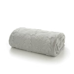 Soft Faux Fur Throw Winter Forest | 130cm x 150cm | Silver
