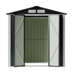 Breeins 6 X 4ft Lockable Metal Outdoor Storage Shed with Apex Roof, Double Hinge Doors & Air Vents, Weather-Resistant Garden Tool Storage House