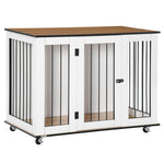 Dog Cage Table W/ Lockable Door, For Large Dogs