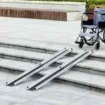 Aluminium Telescopic Wheelchair Ramps Folding Ramp | Medium | Silver