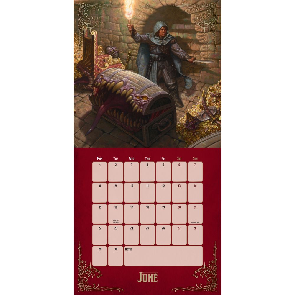 Dungeons & Dragons 2026 Square Calendar Official Product