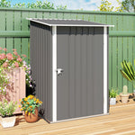 3.3ft X 3.4ft Outdoor Storage Shed Steel Garden Shed | Grey