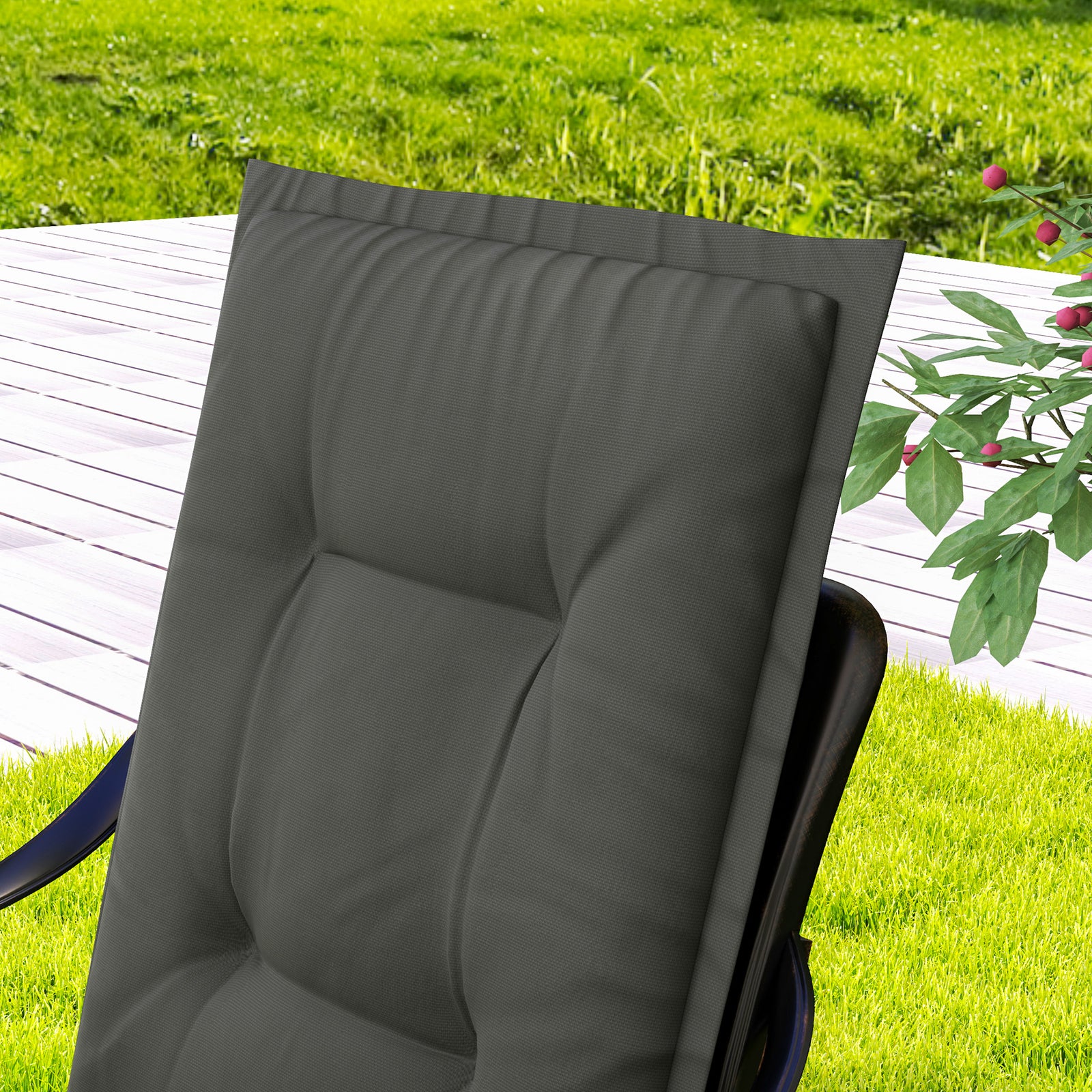 Outdoor Dining Chair Cushions | Light Grey