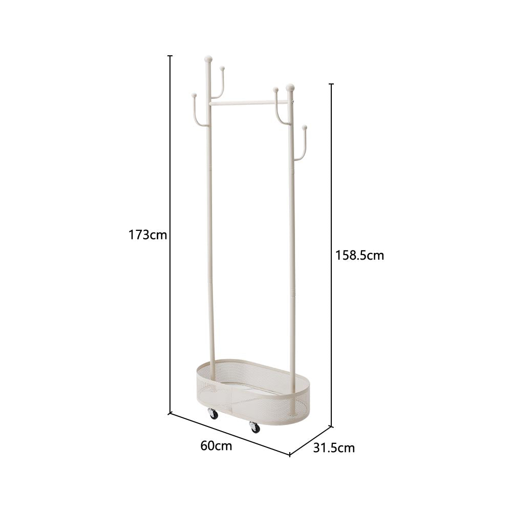 Small Clothes Rack With Wheels Portable Rolling Garment Organizer