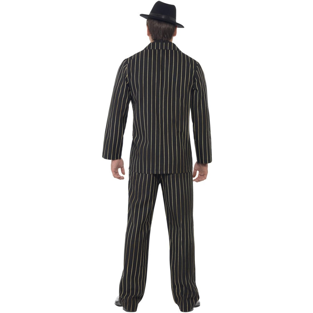 Gold Pinstripe Gangster Costume | XL