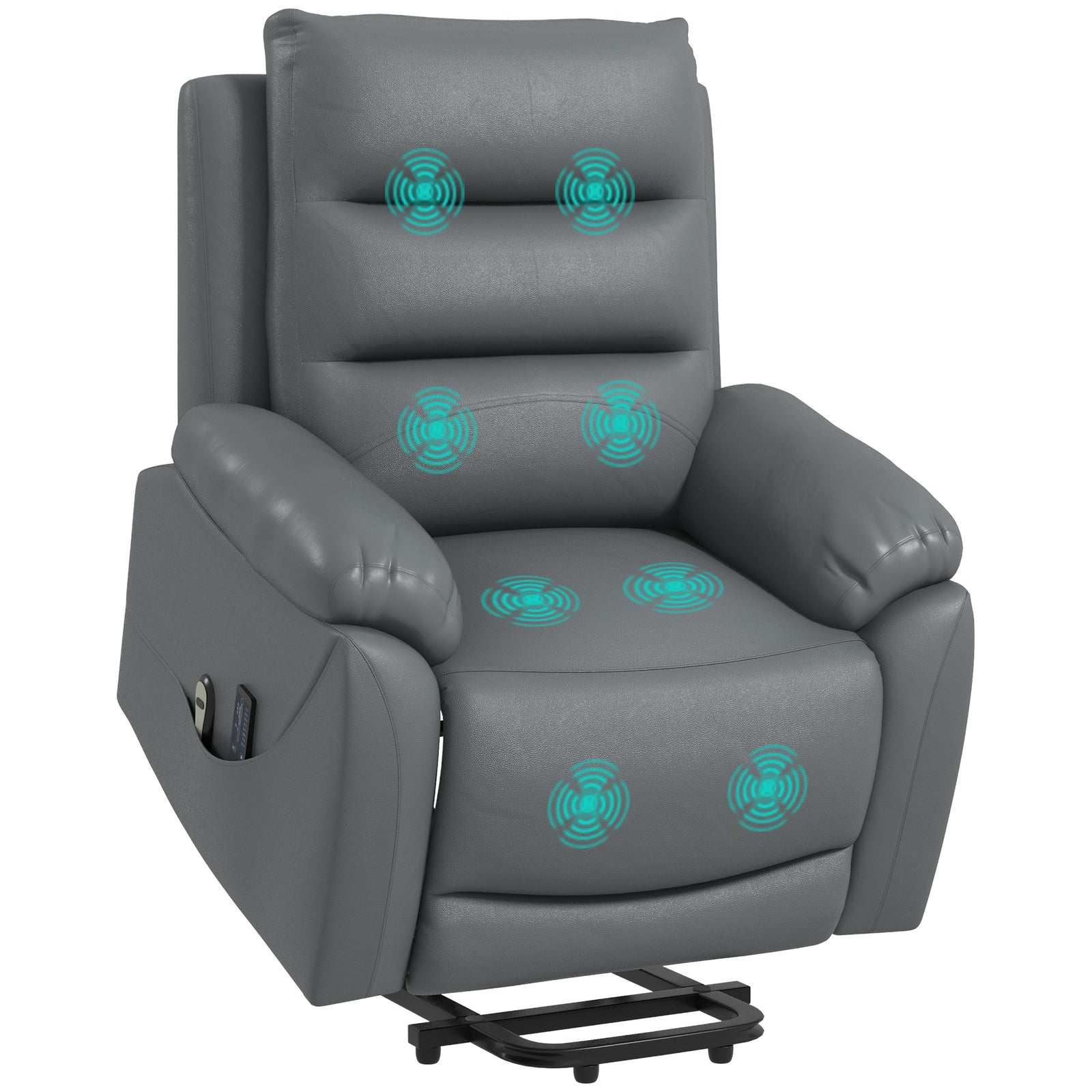 Power Lift Recliner Chair Armchair Grey