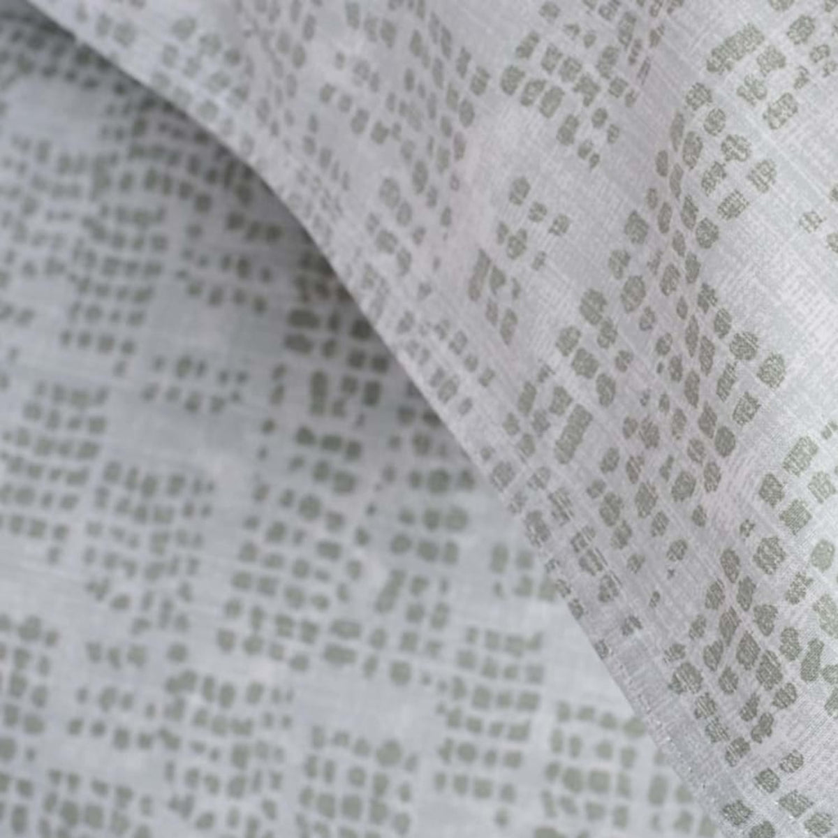 Jadette Broken Texture Cotton Printed Duvet Cover Set | King | Green