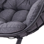 Egg-shaped Hanging Chair With Soft Cushion & Headrest | One Size | Black
