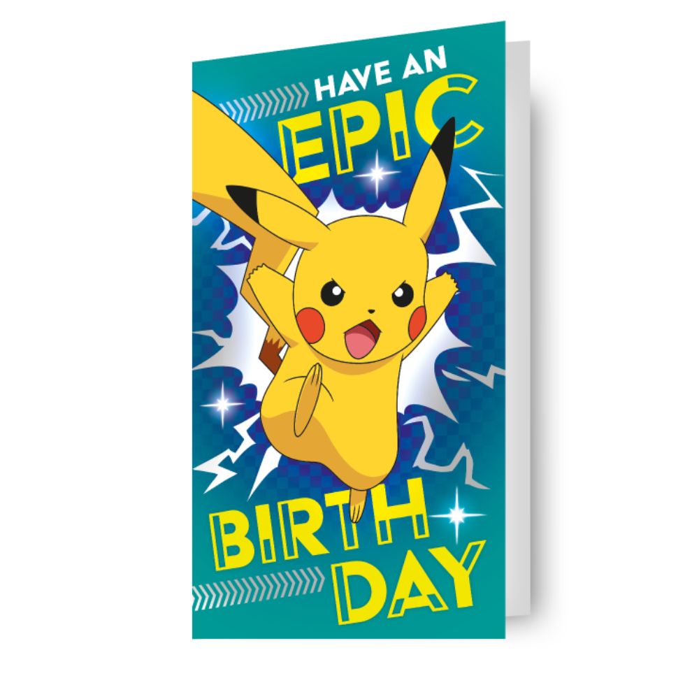Pokemon Sticker Birthday Card Official Product
