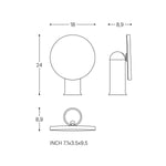 Vanity Mirror, Magnifying Mirror 5x, Countertop, Black, Geyser Collection