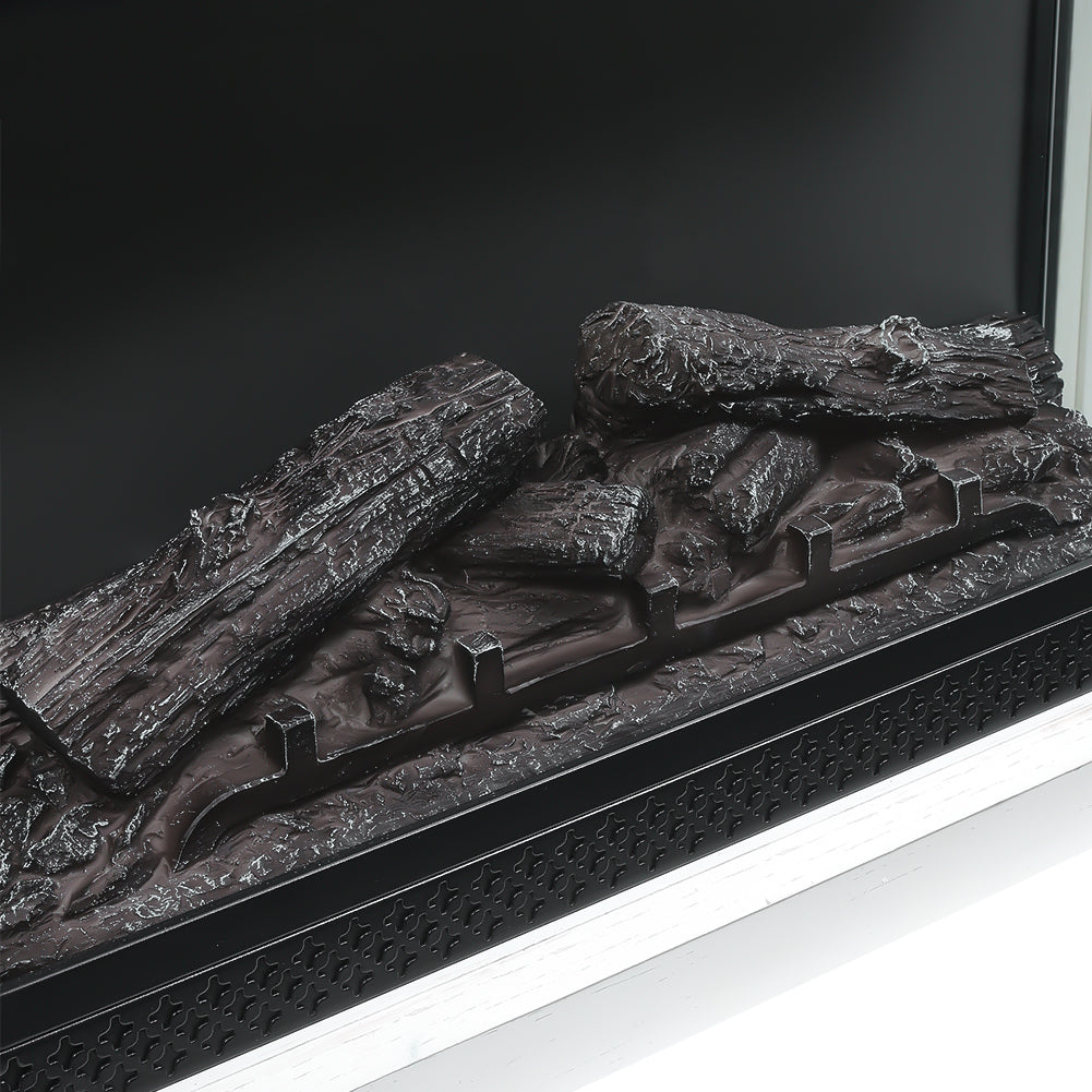 3-sided Electric Fireplace Suite With Fire Surround, Tv Stand Cabinet & Storage Shelf Heater