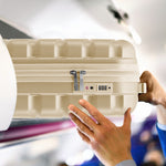 55x35x20cm Lightweight 4 Wheel Cabin Carry On Suitcase Overhead Case Approved For 100+ Airlines With Integrated Tsa Lock | 55 x 35 x 20cm | Champagne