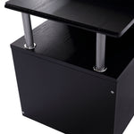 Wood Computer Desk With Drawer And Shelf