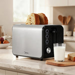2-slice Toaster – 7 Browning Levels, Defrost, Reheat & Cancel Functions With Removable Crumb Tray