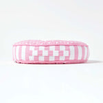 Polka Dots & Stripes Round Floor Cushion | 43cm x 43cm | Pink