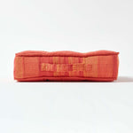 Morocco Striped Cotton Floor Cushion | 40cm x 40cm | Orange