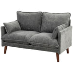 2 Seater Sofa, Modern Loveseat With Spring Cushions, Wide Seat | Grey