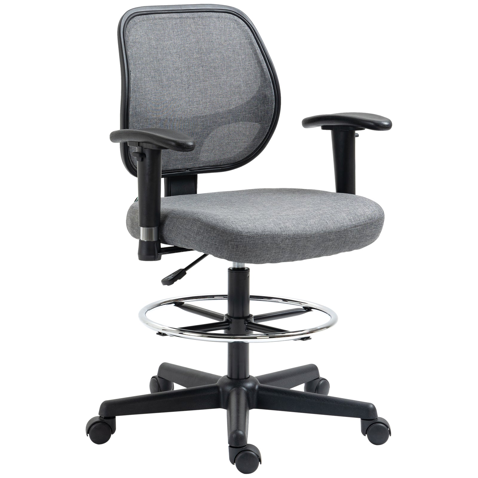 Drafting Chair W/ Foot Ring And Arm