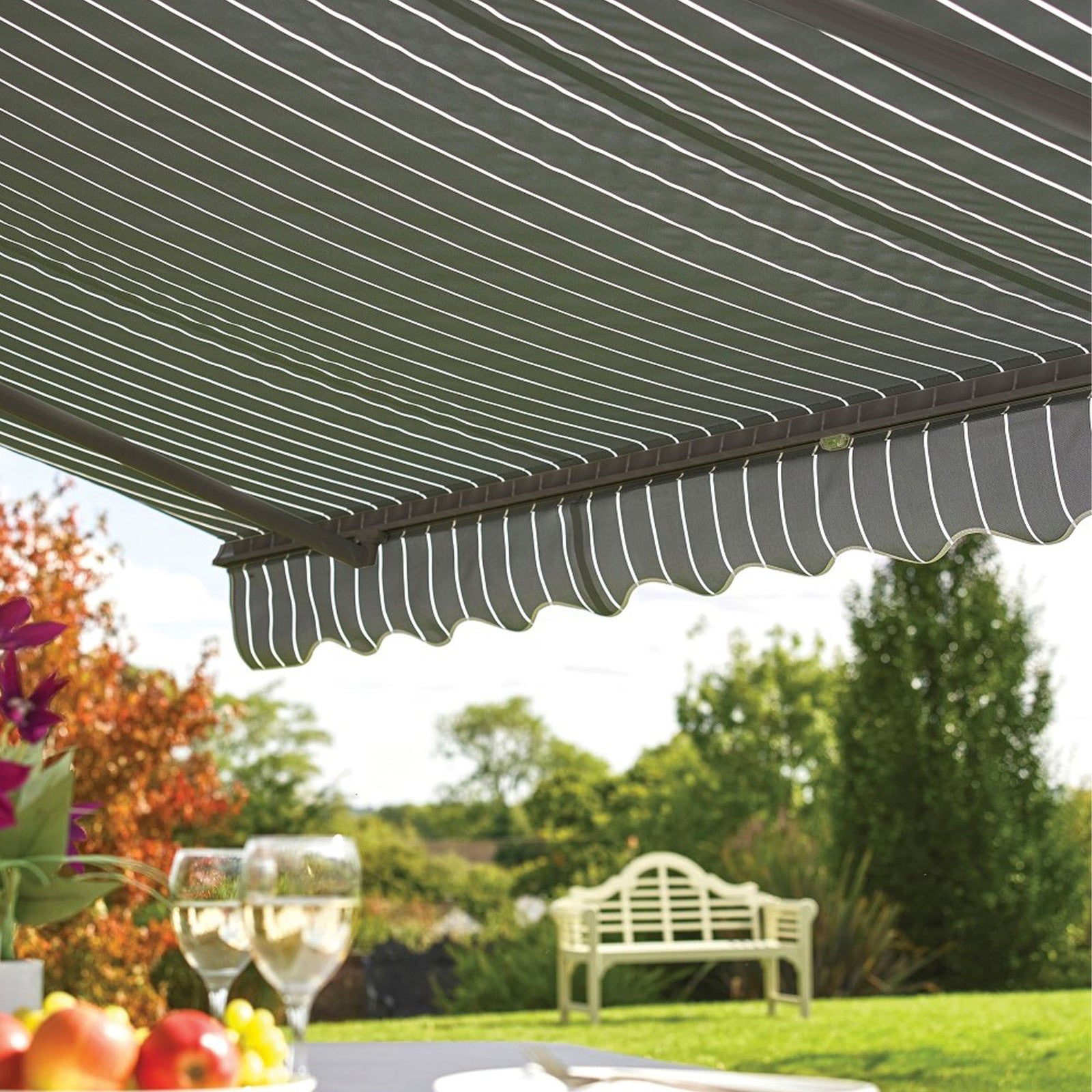 Easy Fit Berkeley Awning - Grey And White | 3m | Berkeley (Grey & White)