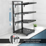 2/3/4-tier Adjustable Kitchen Pot Rack Organizer | Large