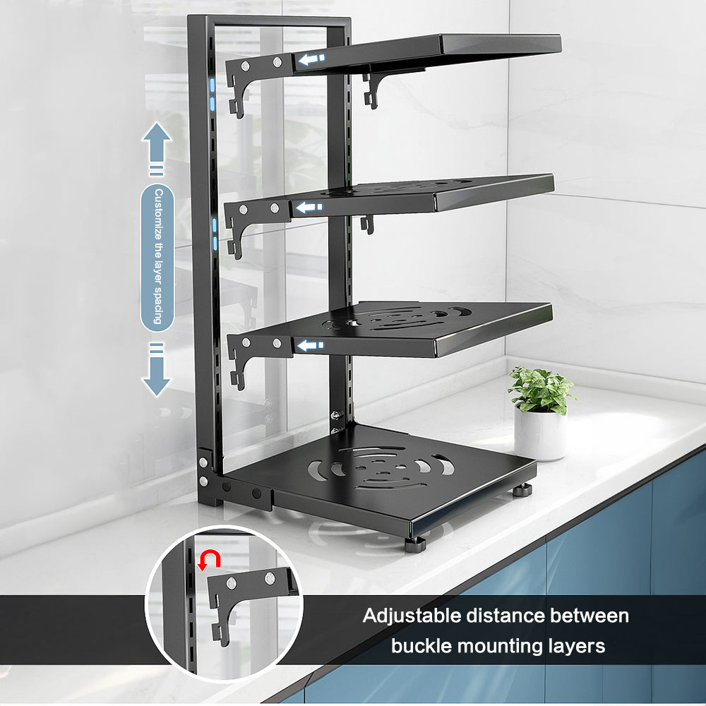 2/3/4-tier Adjustable Kitchen Pot Rack Organizer | Large