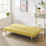 Click Clack Linen Blend Sofa Bed - 3 Seater | Yellow