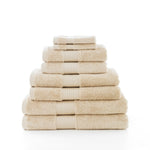 Bliss Pima Supersoft Ultra Absorbent Cotton Towels | Face Cloth (x4) | Biscuit