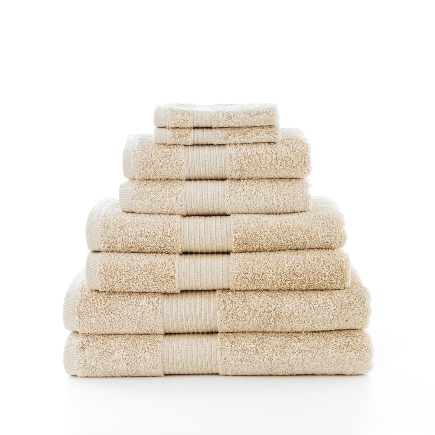 Bliss Pima Supersoft Ultra Absorbent Cotton Towels | Face Cloth (x4) | Biscuit