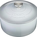 Cast Iron Casserole Set Of 2 20cm & 26cm / 2.8l & 5.8l Dishes Oven Proof Enamelled Cast Iron Pans With Lids | Gray