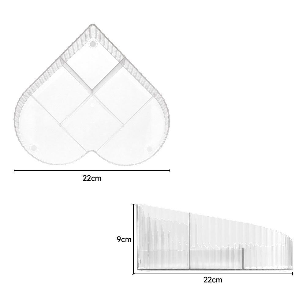 Heart-shaped Makeup Organizer
