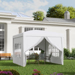 3mx3m Pop Up Gazebo Party Tent Canopy Marquee W/ Storage Bag | White