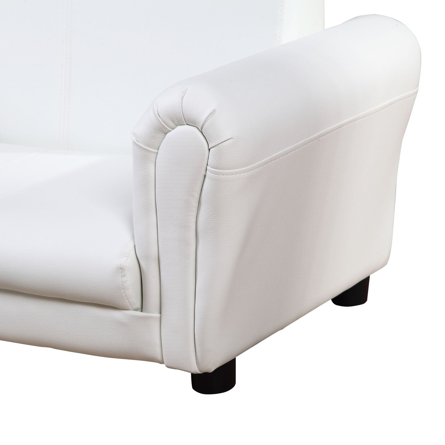 Kids Sofa 2 Seater Childrens Armchair Furniture Bedroom Playroom | White