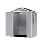 4x3ft/5x4ft Apex Roof Garden Plastic Storage Shed With Lockable Door | Large