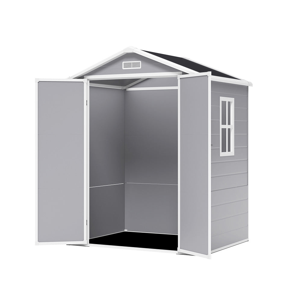 4x3ft/5x4ft Apex Roof Garden Plastic Storage Shed With Lockable Door | Large