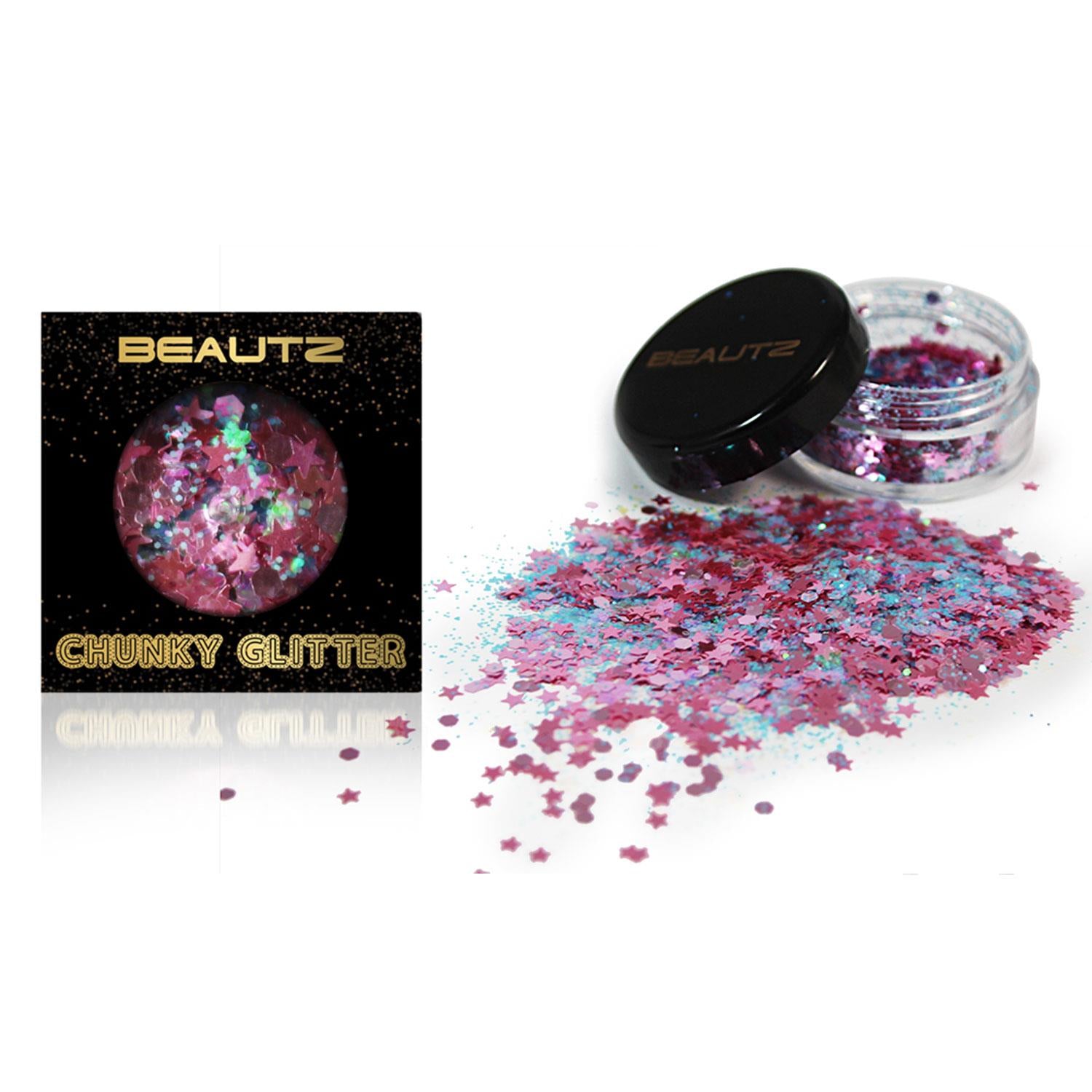 Envie Chunky Glitter Fairy 10ml Pot 5g Cosmetic Body Face Festival Purple Glam