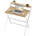 81.5 Cm Folding Computer Desk For Small Spaces Bedroom | Natural