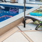 12kg Parasol Base Concrete W/ Adjustable Foot Pad, White