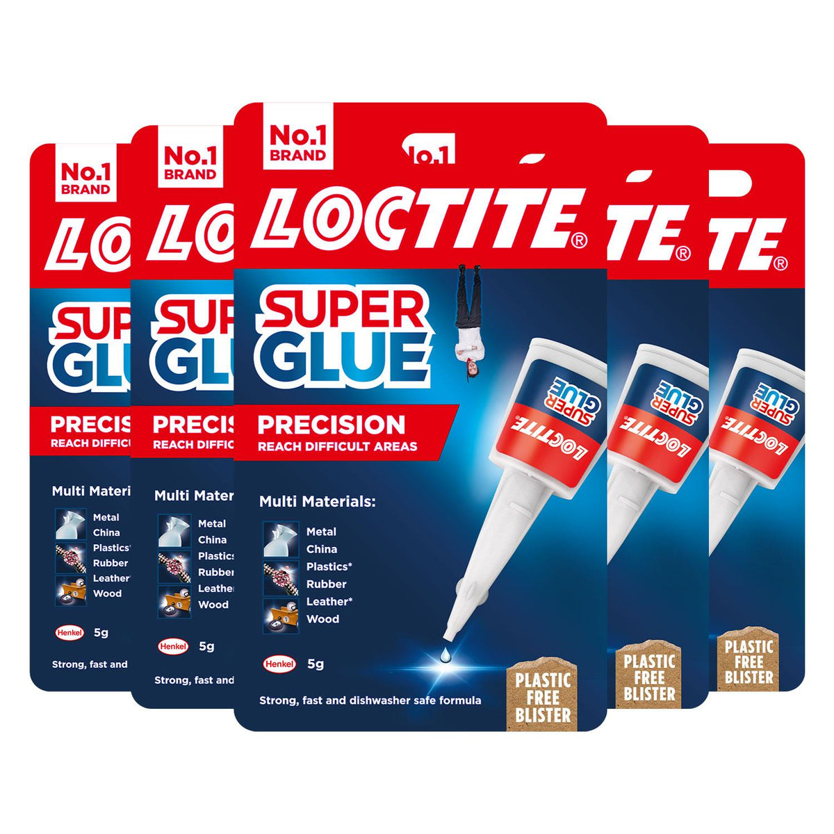 Super Glue Precision Durable & Extra Long For Multi Material, 5g | Set of 5
