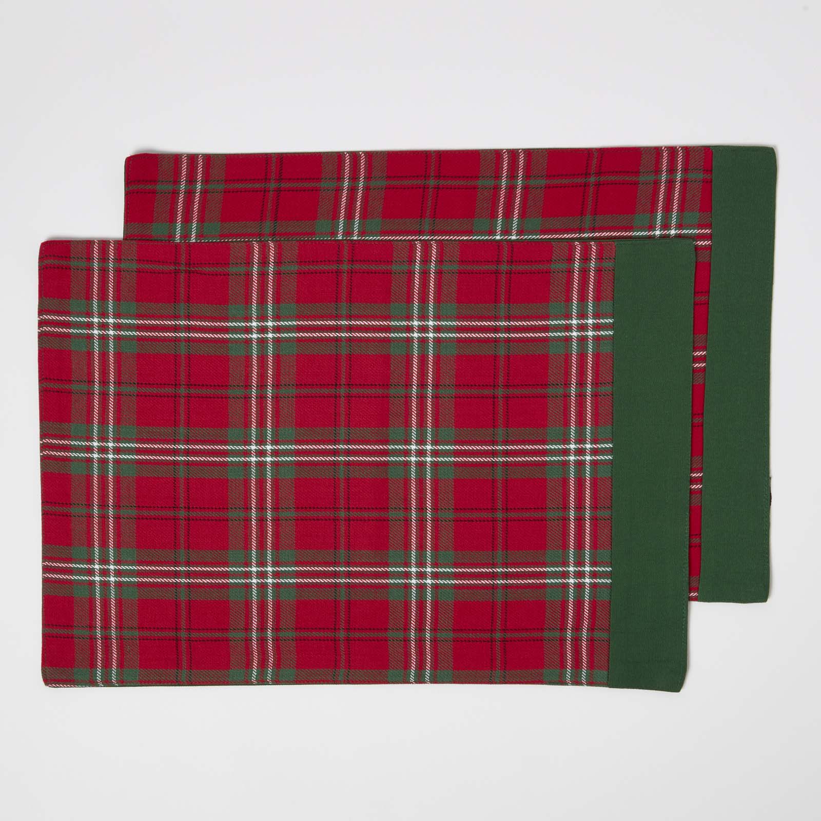 Cotton Christmas Prince Edward Tartan Pack Of 2 Placemats