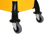 26l Mop Bucket & Water Wringer 4 Wheels Plastic Body