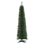 5/6/7ft Pencil Artificial Christmas Tree Green/white | 7ft | Green