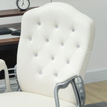Office Chair with Adjustable Height Tilt Function | Cream