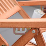 5-position Acacia Wood Chair Folding Recliner Seat